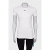 White fitted T-shirt with tag