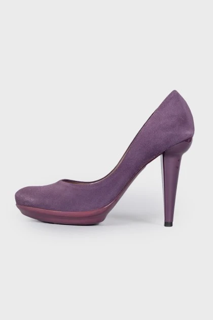Purple nubuck shoes