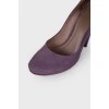 Purple nubuck shoes