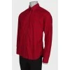 Men's red slim shirt