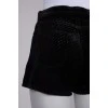 Velor shorts with sequins and tag