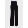 Wide leg flared trousers with tag