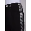 Jeans with stripes houndstooth