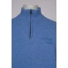 Men's wool blue turtleneck sweater