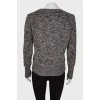 Gray sweater with rhinestones