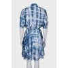 Silk dress with abstract print