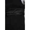 Black dress with leather belt