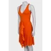 Orange dress with ruffles