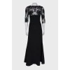 Evening dress with lace and beads