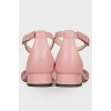 Pink leather sandals