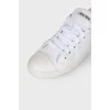 White glitter heel sneakers
