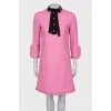Pink dress with embellished collar