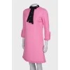 Pink dress with embellished collar