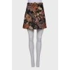 Skirt with flowers and lurex