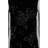 Velor dress with sequin flowers