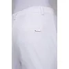 White flared trousers with tag