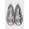Silver lace-up brogues