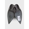 Gray silicone shoes