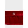 Velor red clutch