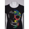 T-shirt with skull appliqué