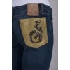 Jeans with golden back pocket