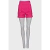 High rise pink shorts
