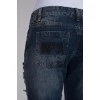 Jeans with pearls and ripped effect