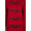 Wool coat with toggles
