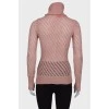 Openwork sweater with a neck