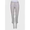 Linen light gray trousers