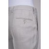 Linen light gray trousers