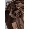 Textile brown clutch