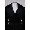 Black coat with back slit