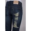 Blue distressed jeans