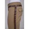 Trousers with snakeskin inserts