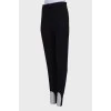 Black trousers with stirrup