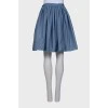 Blue pleated skirt