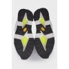 Men's sneakers with neon inserts
