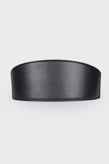 Leather black belt