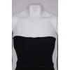 Wool top with imitation corset