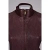 Burgundy leather jacket