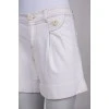 White denim shorts