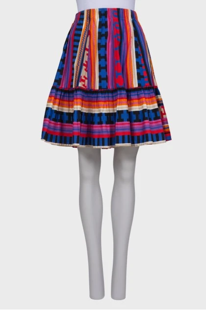 Multicolor skirt with ruffles