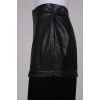 Fringed leather skirt
