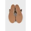 Mabel gold leather sandals