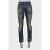 Men's Fulham Blue Rip Jeans with Tag