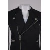 Black vest with a zipper