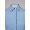 Classic blue press-stud shirt