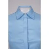 Classic blue press-stud closure shirt