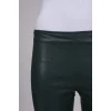 Green leather trousers
